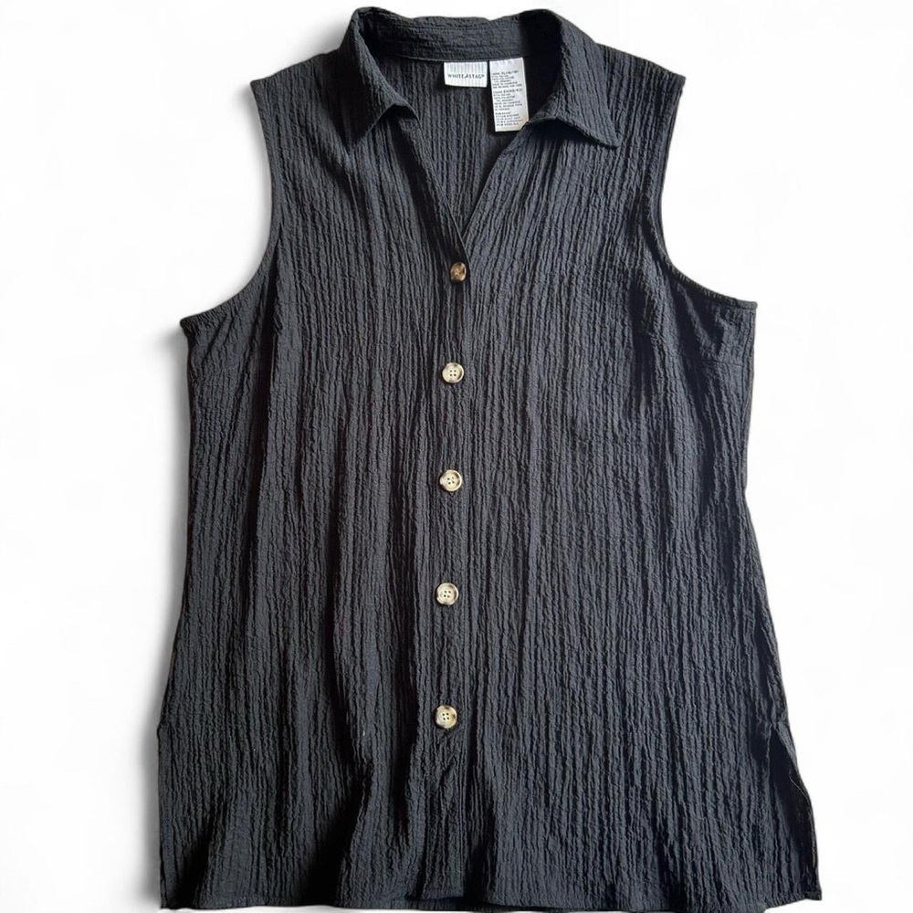 White Stag Black Sleeveless Tunic Top